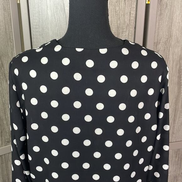 Banana Republic polka dot oversized blouse women’s S - Picture 7 of 12